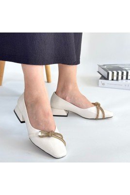 Kadın Topuklu Ayakkabı Ten Rugan Abiye & Gece Şık Ofis