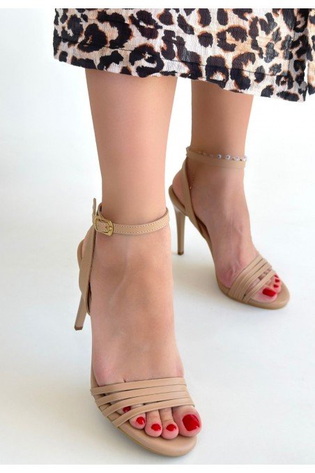 Kadın Topuklu Ayakkabı Nude Cilt Ofis & Günlük Şık