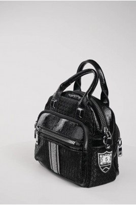 Kadın Siyah Cilt Çift Saplı Kol & Omuz Çantası Günlük Ofis