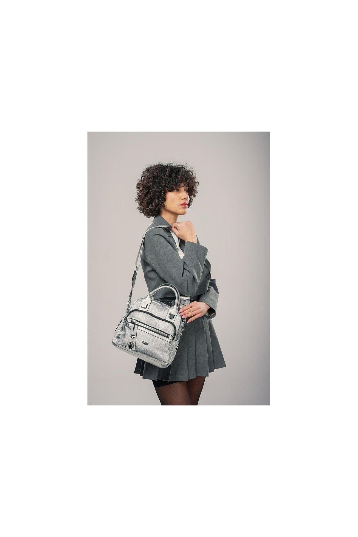 Weta Gri Cilt Kol Ve Omuz Çantası