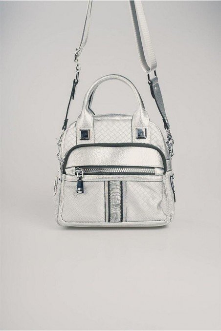 Kadın Gri Cilt Çift Saplı Kol & Omuz Çantası Günlük Ofis