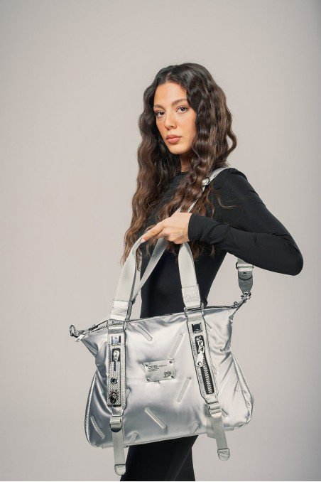 Tiven Gri Cilt Omuz Ve Kol Çantası