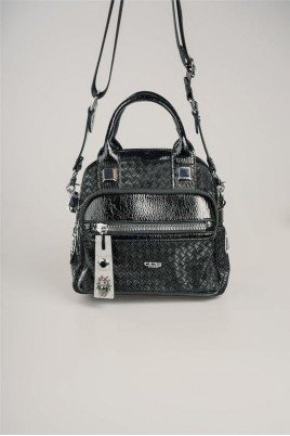 Şaty Siyah Cilt Ve Omuz Çantası