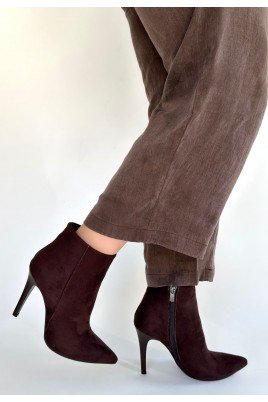 Blan Acı Kahve Süet Topuklu Bot