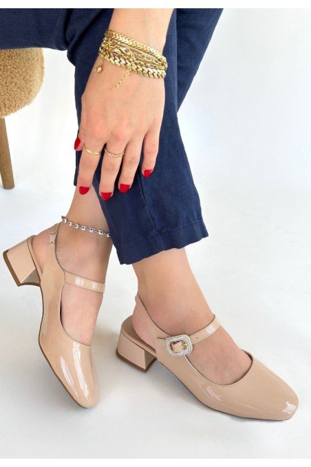 Gowe Nude Rugan Topuklu Ayakkabı