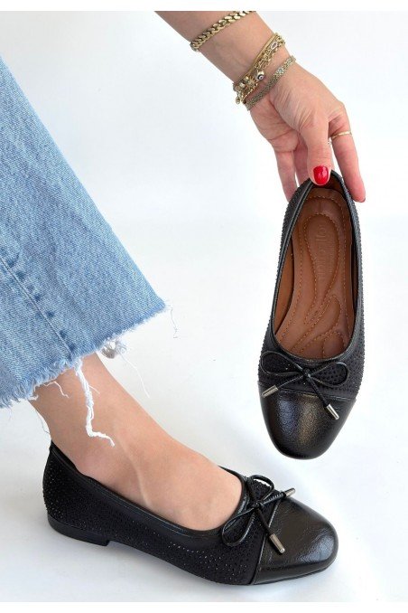Etya Siyah Cilt Babet Ayakkabı