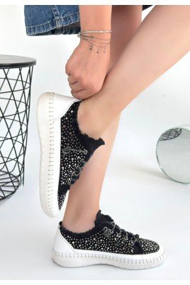 Guji Siyah Kot Bağcıklı Spor Ayakkabı