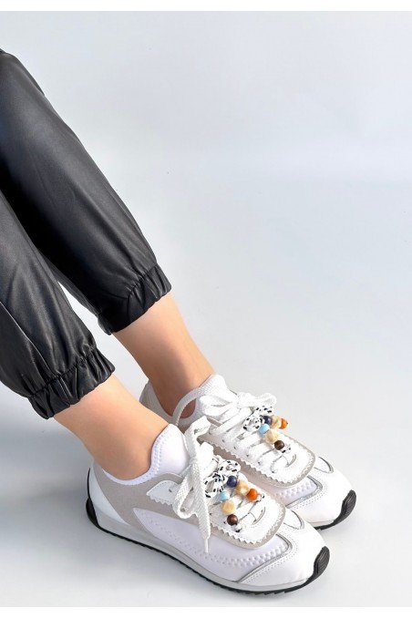Riaf Beyaz Cilt Bağcıklı Spor Ayakkabı