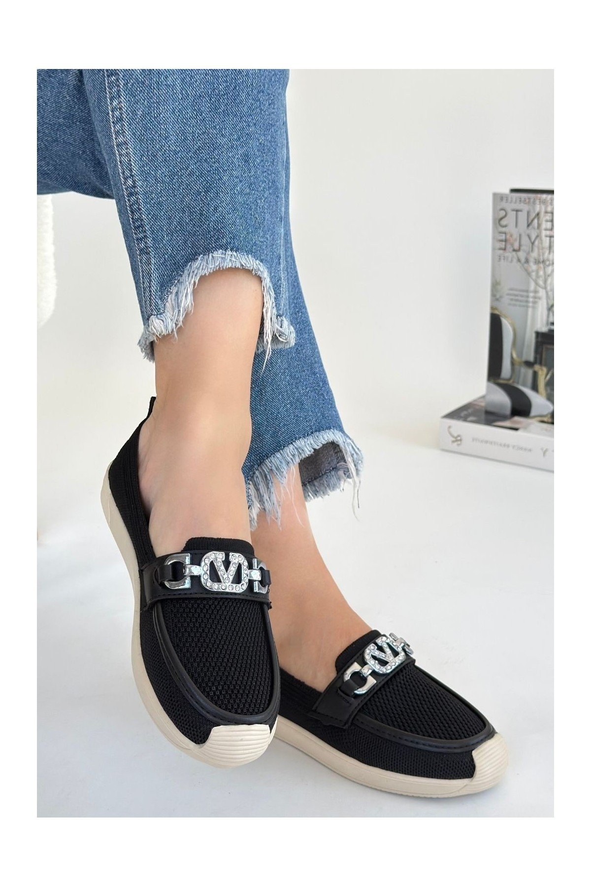 Wata Siyah Triko Babet Ayakkabı
