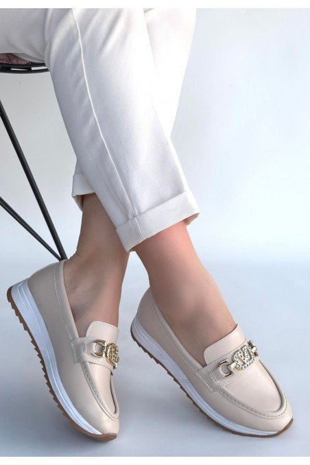 Otra Bej Cilt Babet Ayakkabı