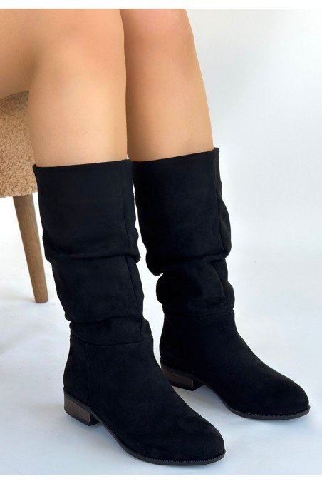 Plod Siyah Süet Çizme