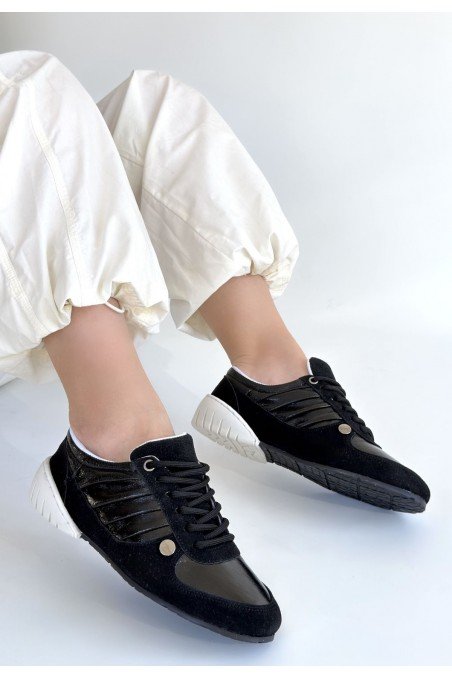 Jawen Siyah Nubuk Spor Ayakkabı