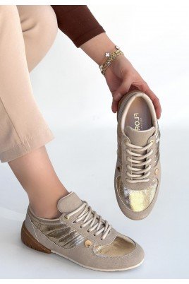 Jawen Bej Nubuk Gold Detaylı Spor Ayakkabı