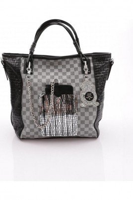 Avaj Siyah Cilt Omuz Çantası