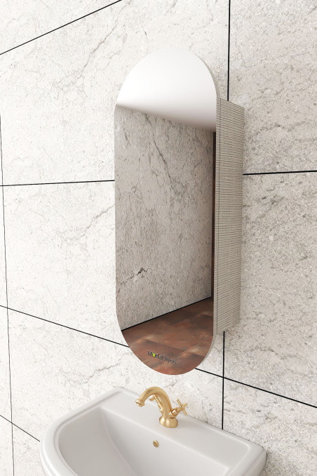 Elise Lavabo Üstü Banyo Dolabı ( MDF ) Koton Vizon