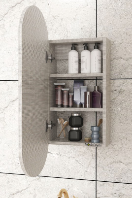 Elise Lavabo Üstü Banyo Dolabı ( MDF ) Koton Vizon
