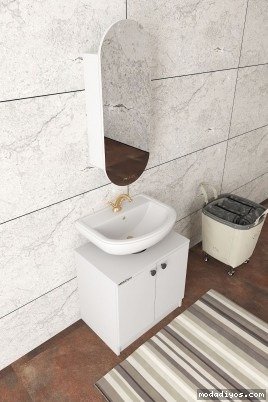 Elisa Banyo Üst Dolap, Modelisa Lavabo Altı Dolap Beyaz