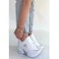 Wody Beyaz Cilt Simli Bağcıklı Spor Ayakkabı