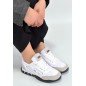 Huer Beyaz Nubuk Bağcıklı Spor Ayakkabı