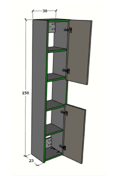 Caria Banyo Dolabı Düzenleyici Dolap