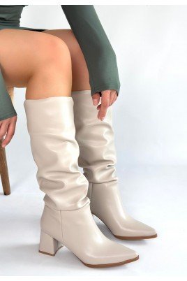 Pitay Ten Cilt Topuklu Çizme