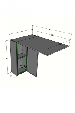 Minima katlanır Mutfak Masası