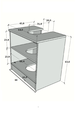 Modelisa Lavabo Altı Dolap, Banyo Dolabı