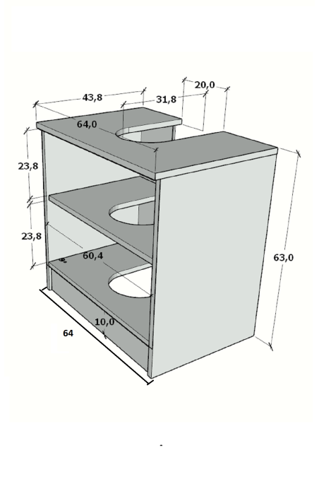 Modelisa Lavabo Altı Dolap, Banyo Dolabı