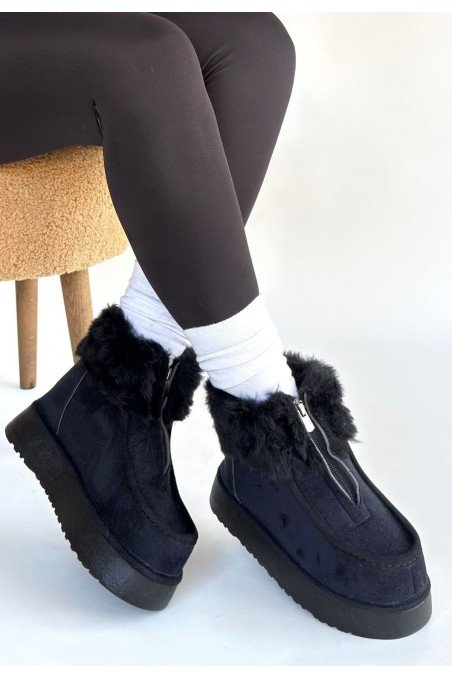 Zinya Siyah Süet Bot