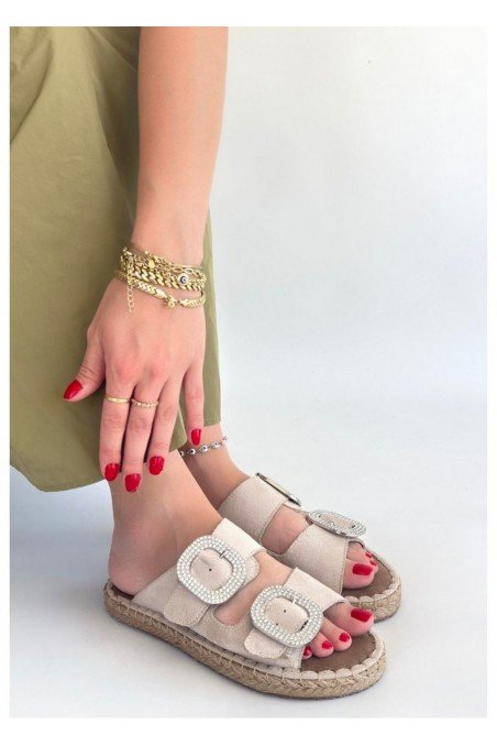 Hertas Bej Nubuk Tokalı Terlik