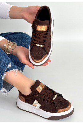 Ceans Kahverengi Süet Bağcıklı Spor Ayakkabı