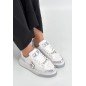 Ceans Beyaz Cilt Bağcıklı Spor Ayakkabı