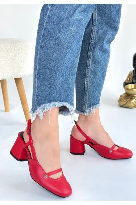 Jecci Bej Cilt Topuklu Ayakkabı