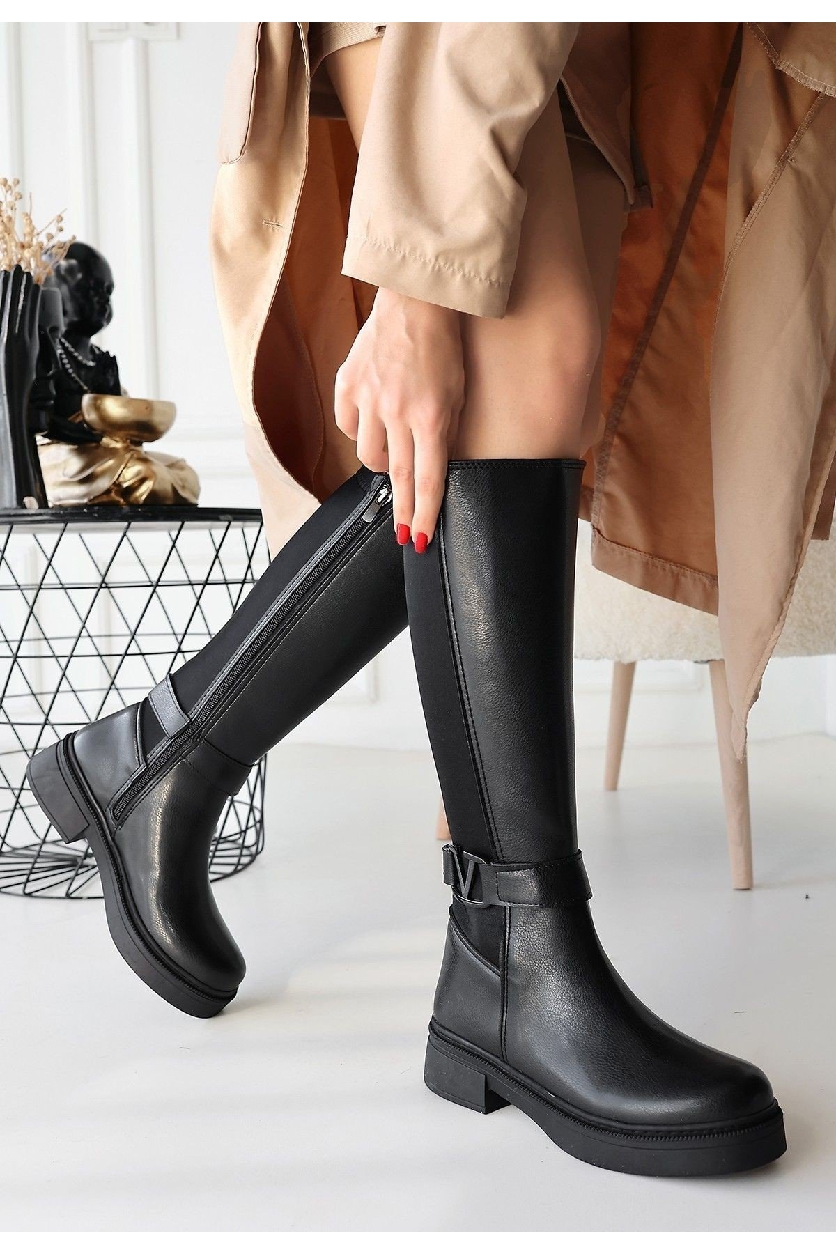 Diona Bej Nubuk Çizme