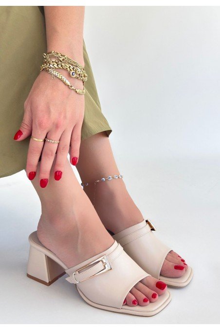 Ziva Bej Cilt Topuklu Terlik