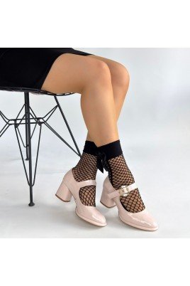 Weys Kahverengi Rugan Topuklu Ayakkabı