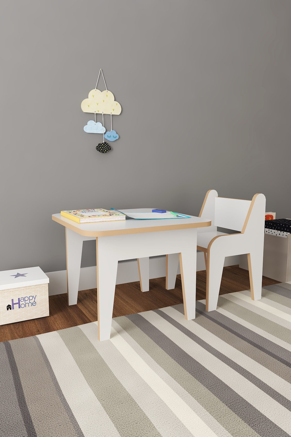 Babydios Çocuk Etkinlik Oyun Çalışma Masası + Sandalye Babydios Çocuk Etkinlik Oyun Çalışma Masası + Sandalye