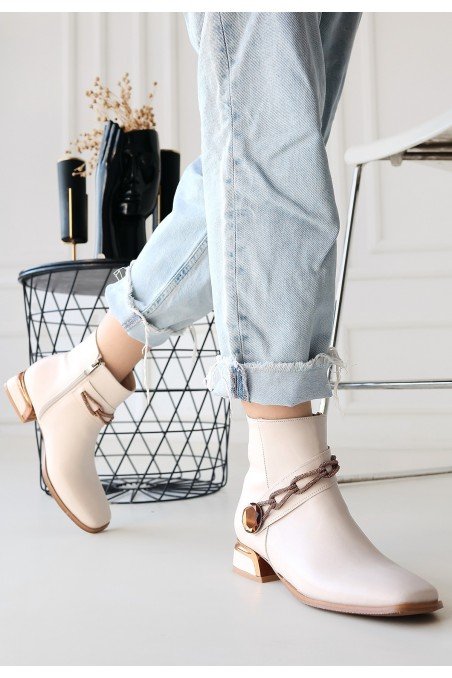 Roxani Bej Cilt Topuklu Bot