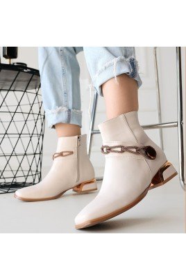 Roxani Bej Cilt Topuklu Bot