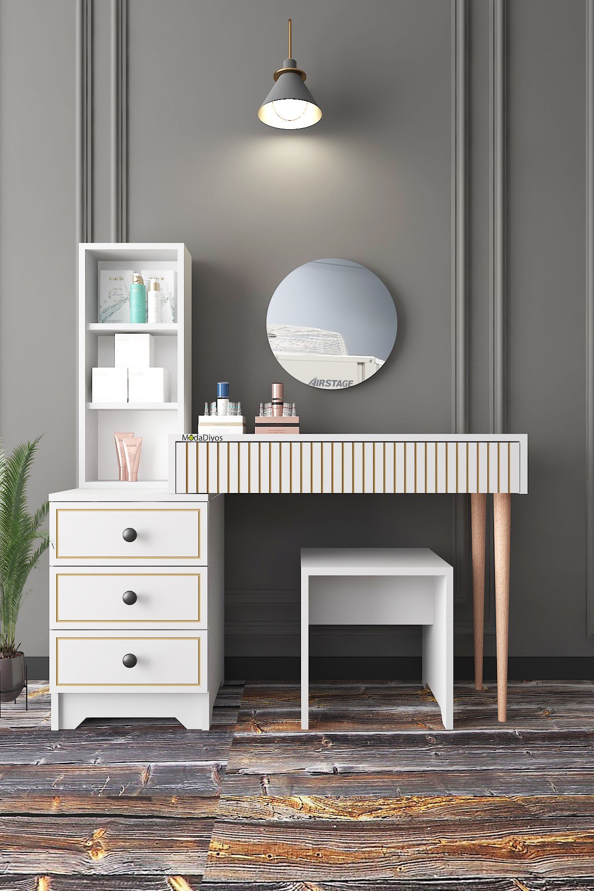 Coasa Modern Makyaj Masası (MDF) Coasa Modern Makyaj Masası (MDF)