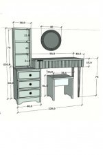 Coasa Modern Makyaj Masası (MDF)