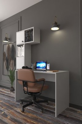 Coozey Bilgisayar Çalışma Masası – Kitaplıklı ve Fonksiyonel Masa
