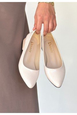 Nitya Siyah Baskılı Rugan Topuklu Ayakkabı