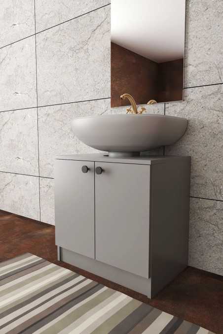 Modelisa Lavabo Altı Dolap, Banyo Dolabı Gri