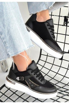 Junda Bej Cilt Bağcıklı Spor Ayakkabı