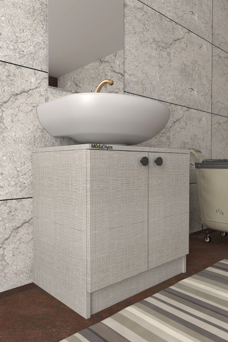 Modelisa Lavabo Altı Dolap, Banyo Dolabı Koton vizon