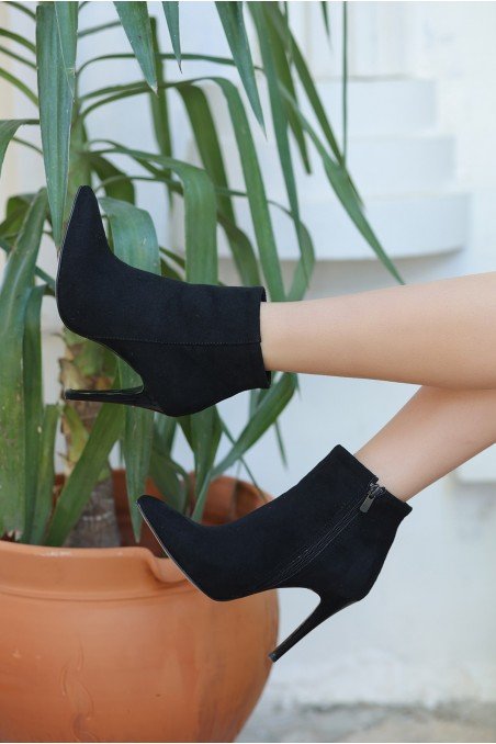 Blan Acı Kahve Süet Topuklu Bot