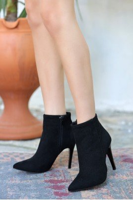 Blan Acı Kahve Süet Topuklu Bot