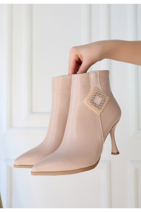 Moose Siyah Cilt Topuklu Bot