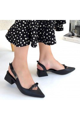 Rewat Mavi Cilt Topuklu Ayakkabı